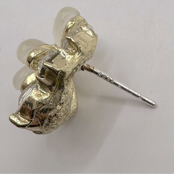 925 Marked Flower Earrings Stud posts Costume Jewelry Preppy Flowers - Picture 4 of 13